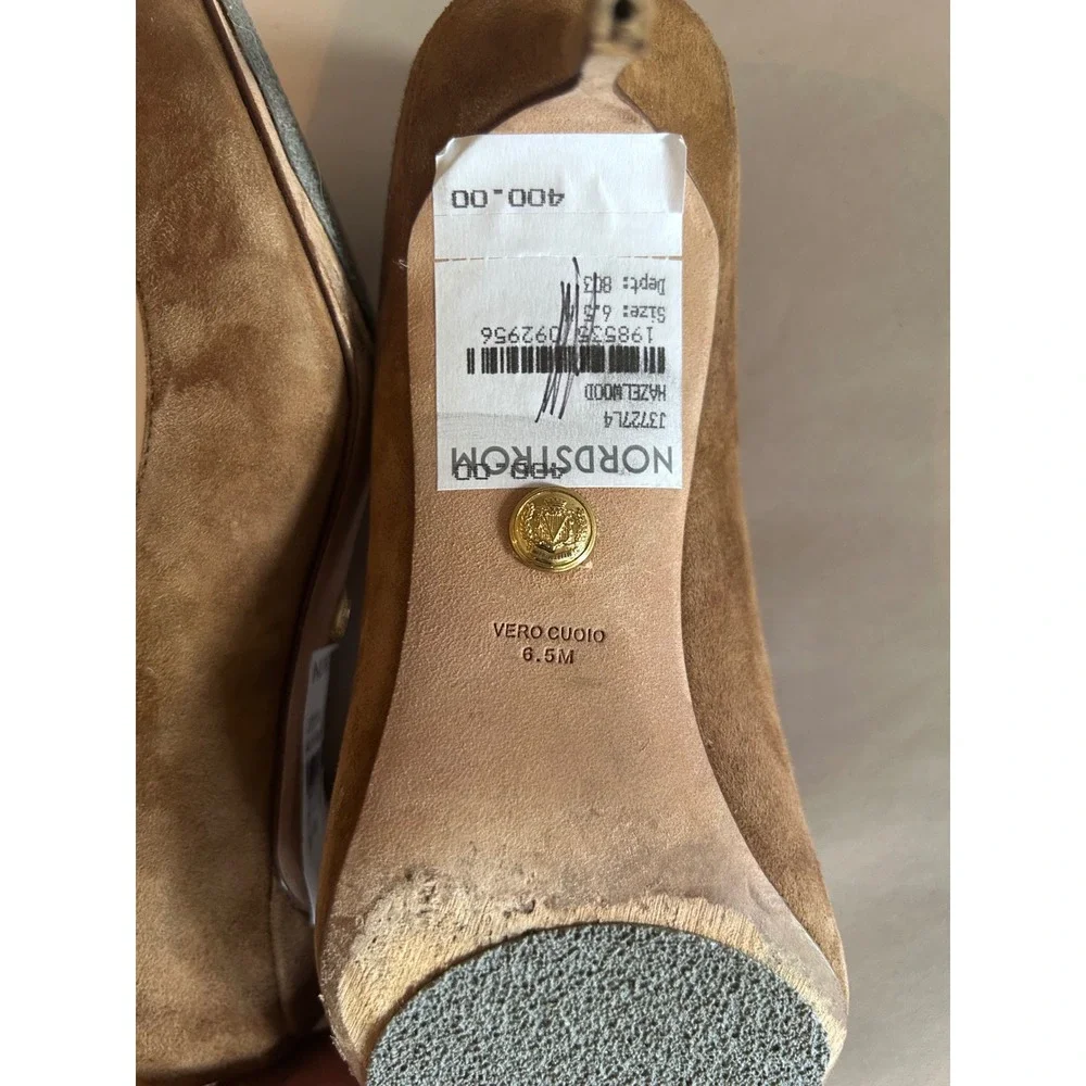 Veronica Beard Hazelwood Suede Pointed Toe Pumps Brown Heels J3727L4 Size 6.5M